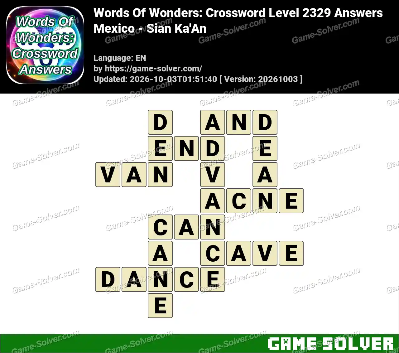 Words Of Wonders: Crossword Level 2329 Answers – Mexico – Sian Ka’An